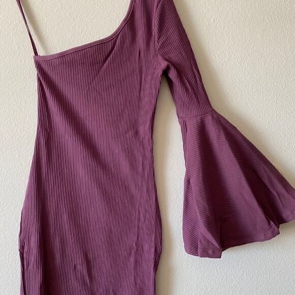 EUC Free People Beach Livia Mini One Shoulder Purple Dress Small - Picture 3 of 3
